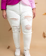 Jeans blanco con roturas