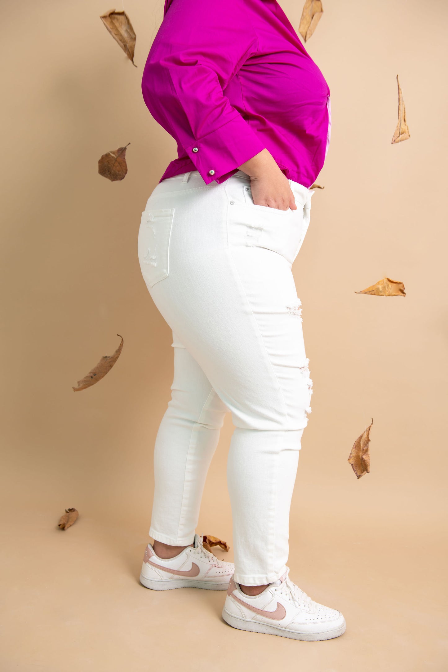 Jeans blanco con roturas