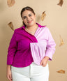 Blusa moda de dos colores