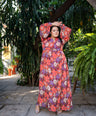 Maxi vestido de fiesta estampado