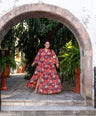 Maxi vestido de fiesta estampado