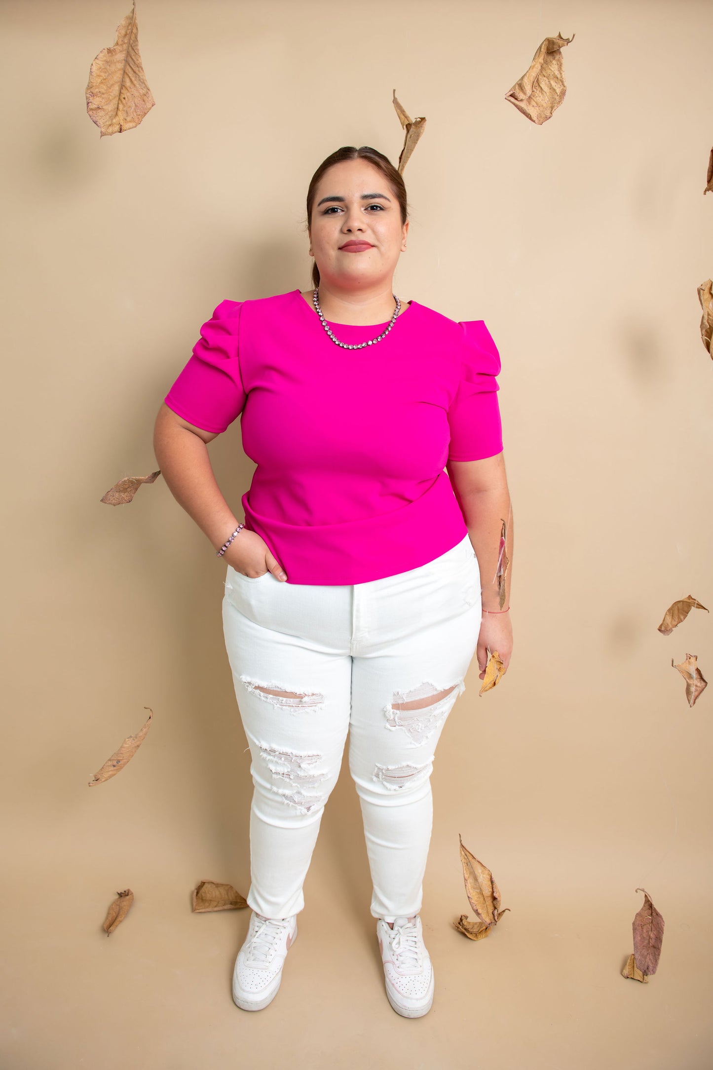 Jeans blanco con roturas