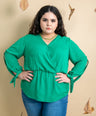 Blusa manga larga con abertura