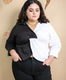 Blusa moda de dos colores