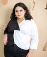 Blusa moda de dos colores