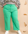 Pantalon flare de vestir verde