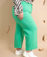 Pantalon flare de vestir verde