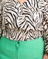 Pantalon flare de vestir verde