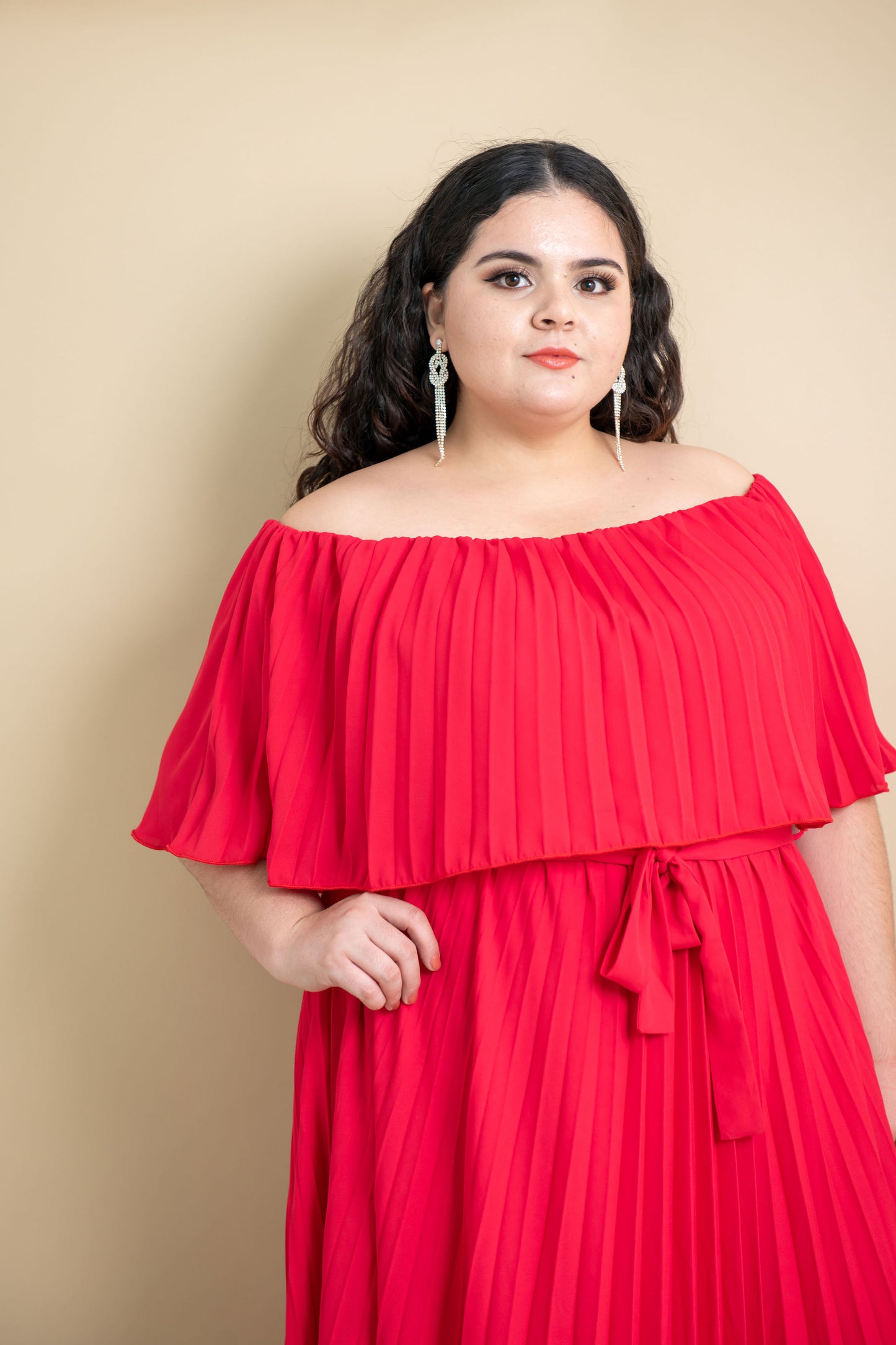 Maxi vestido off the shoulders