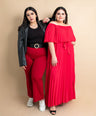 Maxi vestido off the shoulders