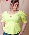 Blusa pemplum de fiesta