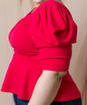 Blusa pemplum de fiesta