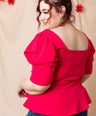 Blusa pemplum de fiesta