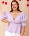 Blusa pemplum de fiesta