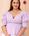 Blusa pemplum de fiesta