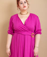 Vestido midi con cinto