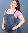 Overol denim de botones