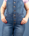 Overol denim de botones