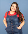 Overol denim de botones