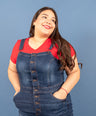 Overol denim de botones