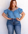 Blusa a los hombros con elástico
