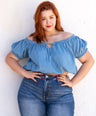 Blusa a los hombros con elástico