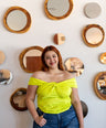 Blusa satin con escote