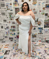 Maxi vestido de fiesta con abertura