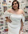 Maxi vestido de fiesta con abertura