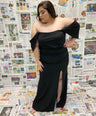 Maxi vestido de fiesta con abertura