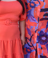 Vestido corto con cinto