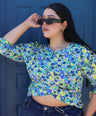 Blusa estampada pemplum