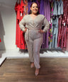 Jumpsuit con lazo de lentejuelas