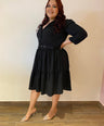 Vestido midi con cinto