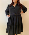 Vestido midi con cinto