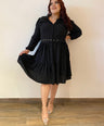 Vestido midi con cinto