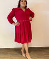 Vestido midi con cinto
