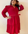 Vestido midi con cinto