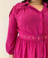 Vestido midi con cinto