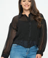 Blusa camisera de mesh