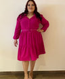 Vestido midi con cinto